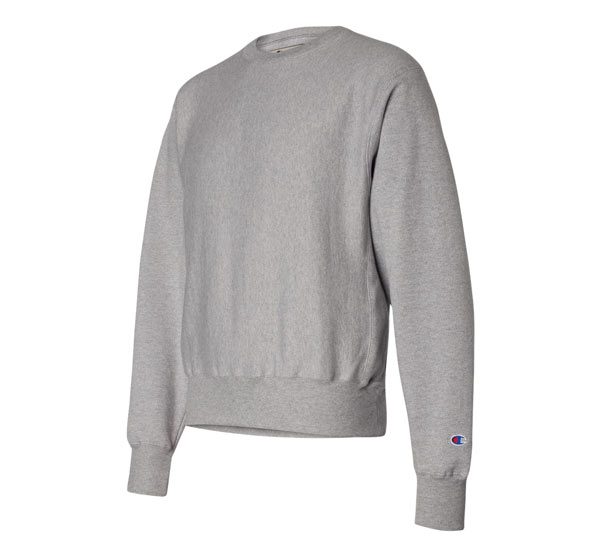 champion reverse weave grey crew neck