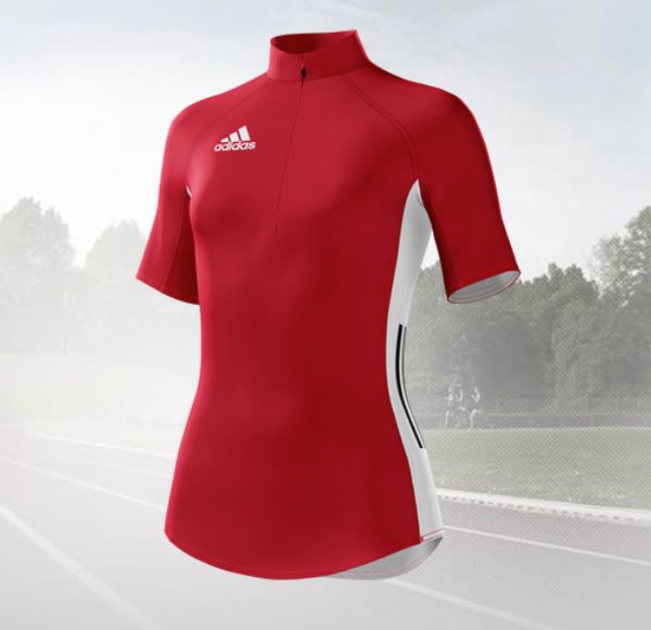 Adidas Mi Team Quarter Zip Running Tee Warm Up Womens